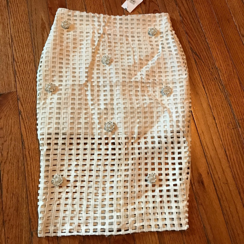 NWT Endless Rose Cage Skirt Pearl Embellished SzS